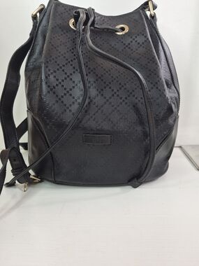 Gucci Classic Black Drawstring Bucket Bag - Women's Shoulder Bag